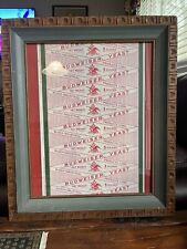Anheuser Busch Budweiser Framed Yeast Labels ~ THREE FRAMED LABELS. picture