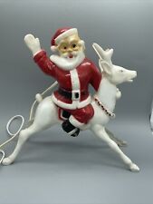 Vintage Miller Hi Ho Santa On Reindeer Horse 1950’s picture