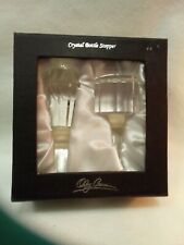 Oleg Cassini Set of 2 Fine Crystal Faceted Bottle Stoppers in Gift Box picture