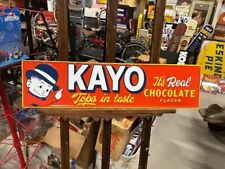 Kayo Chocolate Soda Drink Embossed Metal Sign 29 1/2