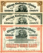 Chicago, Burlington and Quincy Railroad Co. - Stock Certificate - Choose Your Co picture