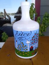 Vintage Juice Glass Jug Bottle Alan Wood 1982 Apple Orange Trees Country Decor picture