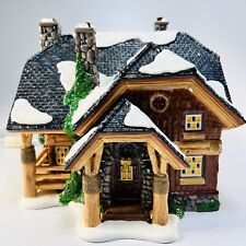 Dept. 56  Snow Village 2002 Moonlight Bay Bunk And Breakfast Log Cabin NO SIGN picture