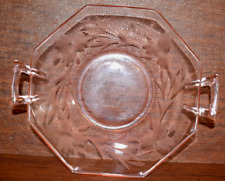 Pink Depression Glass Octagon Candy Dish 7