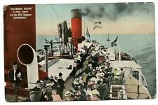 NRL Steamer Chippewa Vintage Ship Postcard Toronto Canada to Boston MA 1908 picture