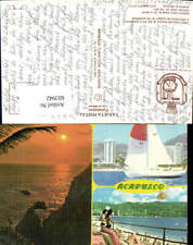 603942,Mehrbild Ak Mexiko Mexico Acapulco Bay Segelboot picture