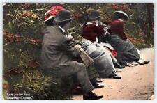 Pre-1908 FAR FROM THE MADDENING CROWD 3 COUPLES MAKING OUT HUMOROUS POSTCARD picture