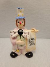 Vintage Figurine 1984 Enesco Porcelain Clown Button Down Clowns Collection 5.75