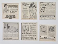1980 Vintage Print Ads Lot of 6 Frederick Of Hollywood, Crochet, Bras, Jewelry  picture