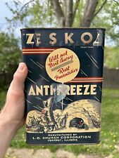 Vintage Zeroniz Antifreeze 1 Gallon Advertising Oil Can Eskimo Graphics picture