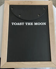 20x15 Toast The Moon Wooden Chalkboard Blue Noon picture