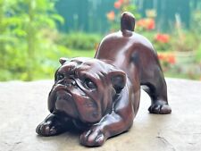 English Bulldog Figurine Handmade Sculpture Hound Statue Paperweight Resin 4