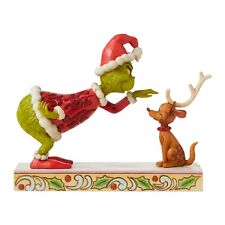 Jim Shore GRINCH PETTING MAX Christmas Figurine 6008889 Dr Seuss  picture