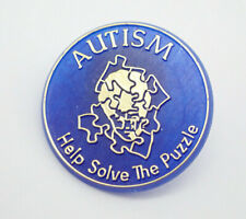 Autism Help Solve The Puzzle Vintage Lapel Pin picture