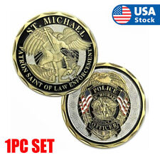 1PC Police Officer Coin St Michael Badge Law Enforcement Challenge Collectible picture