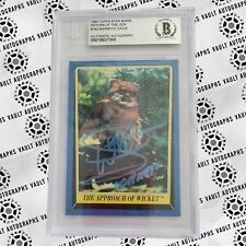 Beckett Slabbed 1983 Topps Star Wars Return Of The Jedi Signed By Warwick Davis  picture