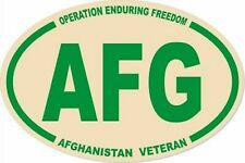 3 X 4.5 UNITED STATES MILITARY  AFG AFGHANISTAN VET OVAL EURO STICKER picture