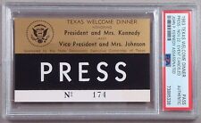 1963 Texas Welcome Dinner Press Ticket John F Kennedy Assassinated PSA Authentic picture