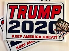 2 Trump 2020...KEEP AMERICA GREAT.. Campaign...Yard Signs + 4 Decals picture