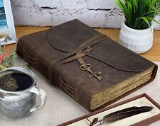 Personalized Leather Journal With Small Defects  Handmade Deckle Edge Paper picture