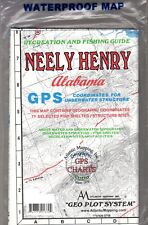 Neely Henry Alabama Waterproof Map, Recreation Fishing GPS Coordinates NEW 2012 picture