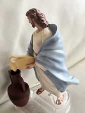 JESUS Franklin Mint 10 3/4”  Water To Wine PORCELAIN Figurine & Lead CRYSTAL CB picture