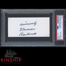 Norman Rockwell signed Cut PSA DNA Slabbed Artist Painter Inscribed Auto C2830 picture
