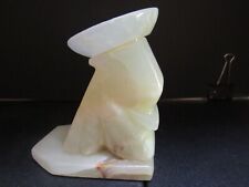 Vintage Carved Stone Onyx Siesta/Sleeping man; Heavy Bookend/Room Decor-Mexico picture
