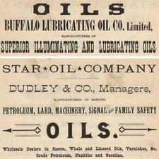 1886 BUFFALO SPERM WHALE OIL STAR OIL LUBRICATING VICTORIAN ERA GASOLINE LARD picture