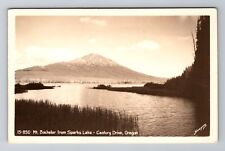 Century Drive OR-Oregon RPPC, Mt Bachelor From Sparks Lake, Vintage Postcard picture