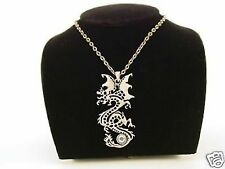 MYSTIC ACCESSORY CRYSTAL ARCTIC DRAGON PENDANT NECKLACE picture