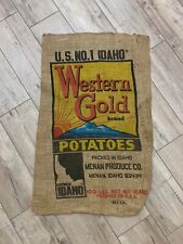 Lot Of 3 Vintage Potato Sacks Burlap picture