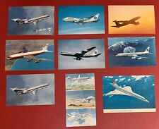Lot of 11 Different Airplane Postcards, Pan Am, Delta, Iberia, & British Airways picture