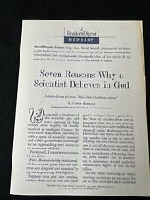 A Reader’s Digest Reprint Seven Reasons Why a Scientist Believes in God 4 Pages picture