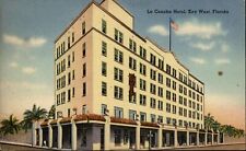 La Concha Hotel Key West Florida flag ~ 1946 linen postcard picture