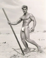 8x10 Vintage Male Model Photo Print Muscular Handsome Shirtless Hunk -TT733 picture