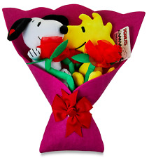 Peanuts Valentine’s Day 2024 Snoopy & Woodstock Floral Plush Bouquet New In Hand picture