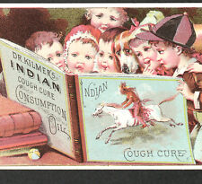 Dr Kilmers Indian Oil Cough Cure DEATH & Consumption Remedy Victorian Trade Card picture