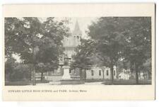 Postcard Edward Little High School + Park Auburn ME Maine picture