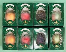 Vintage Krebs Glas Glass Lauscha Fruit Christmas Ornaments, Lot of 8 picture