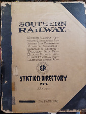 1912 Southern Railway Station Directory, Rare, South, poor cond, GA NC AL MS VA picture