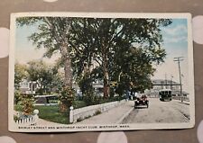 Rare Antique Post Card Winthrop Beach Shirley St Massachusetts Trolley Streetcar picture