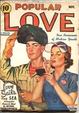 POPULAR LOVE-1943 NOV-EARLE BERGEY WAR EFFORT FACTORY GIRL COVER-PULP FICTION picture