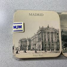 MfH Vintage Architectural Art Deco coaster set/6 Madrid Spain NIB Made In EU picture
