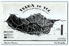 c1930's Terra Do Sol Funchal-Madeira Map View Portugal RPPC Photo Postcard picture
