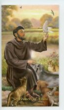 PRAYER FOR LOSS OF PET - ST. FRANCIS - Laminated  Holy Cards.  QUANTITY 25 CARDS picture