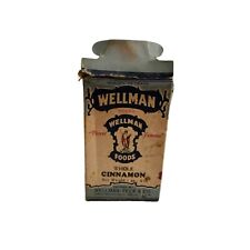Wellman - Peck and Company Cinnamon Cardboard Spice Box Blue and Tan picture