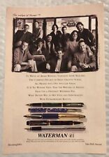 Vintage 1995 Original Print Ad Full Page - Waterman Pens - Writers Of Friends picture