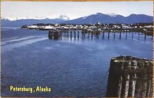 Petersburg, Alaska Color Photo Harbor Postcard, Mike Roberts Unposted Card picture