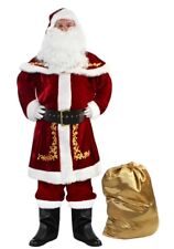 Men's Santa Costume Set Christmas 12pcs Deluxe Adult Santa Claus Suit Size XXL picture